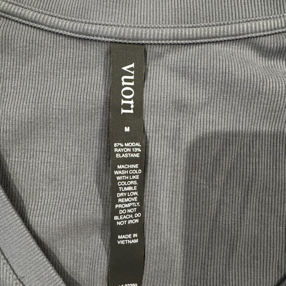 Vuori Slate Gray Ribbed Henley - Picture 3 of 5